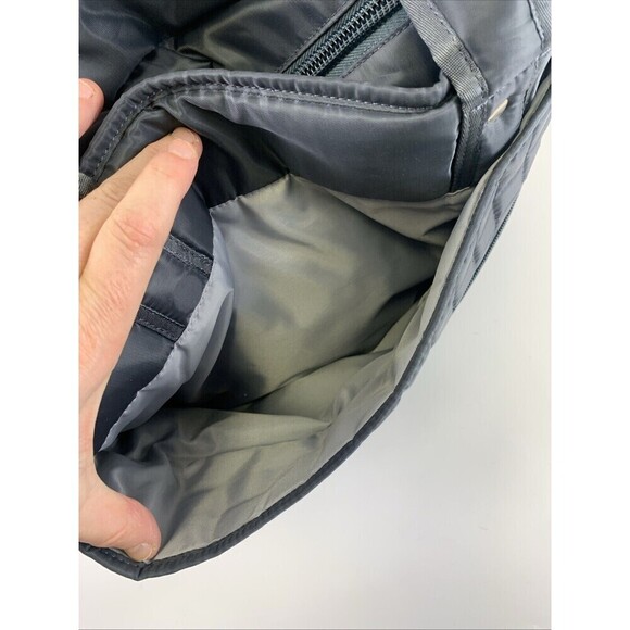 Lug Taxicab Tote Bag Gray Quilted Purse Zip Travel Pockets Large Purse Bag - Picture 10 of 16